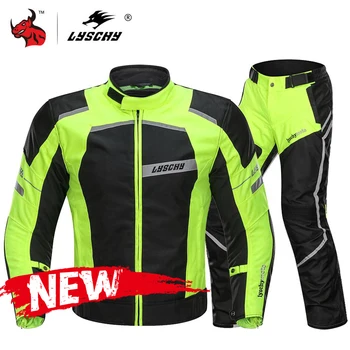 

LYSCHY Jacket Motorcycle Waterproof Reflective Moto Jacket Protective Gear Men Motorbike Riding Jacket Chaqueta Moto Clothing