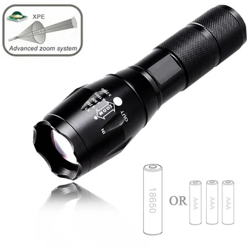 

Lightweight Zoom LED Rechargeable Flashlight Q5 linterna Torch 18650 Battery 5 Modes Waterproof Camping Powerful Led Flashlight