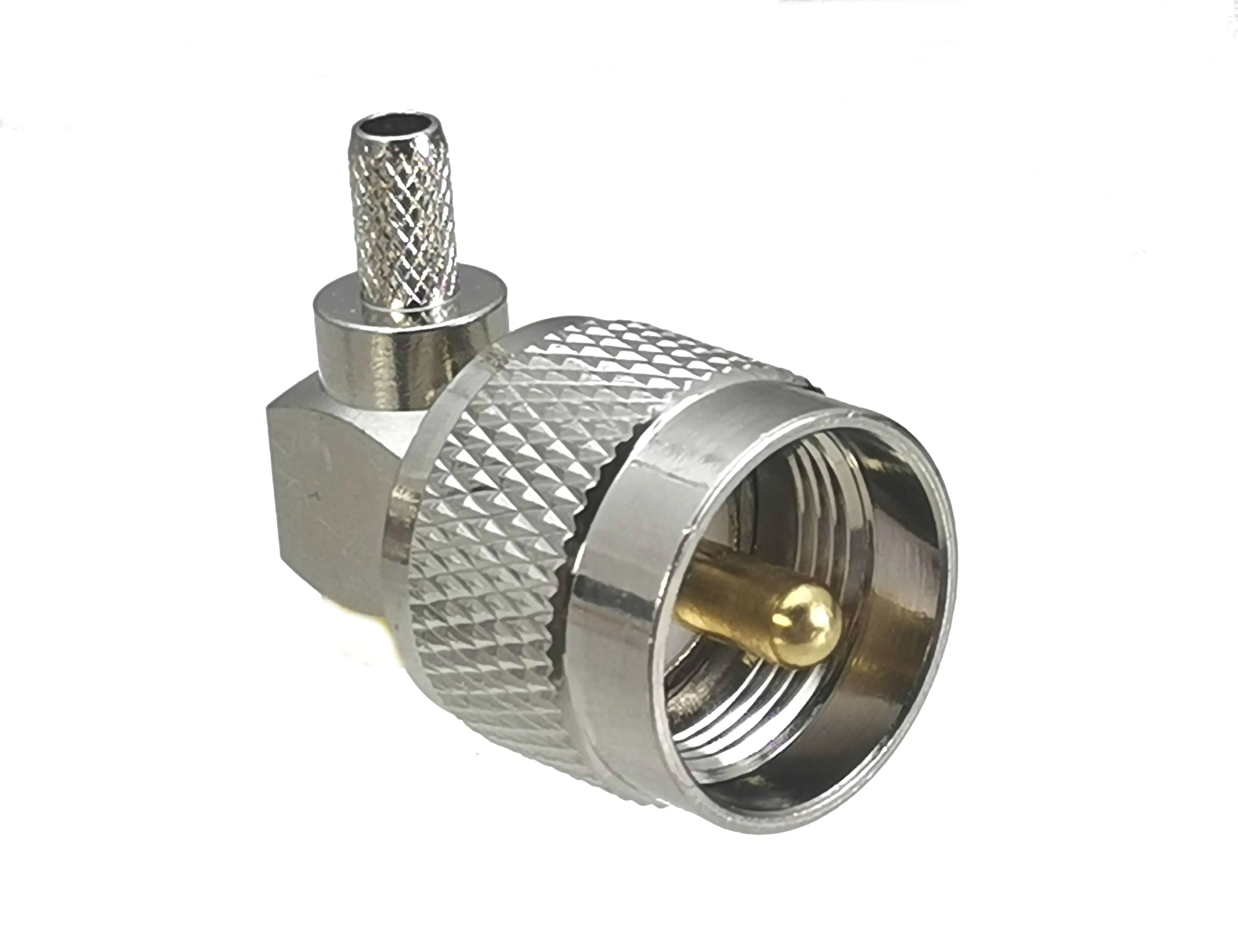 10x UHF SPINA MASCHIO PL259 Angolo Retto Morsetto Connettore Per LMR195 - Foto 5