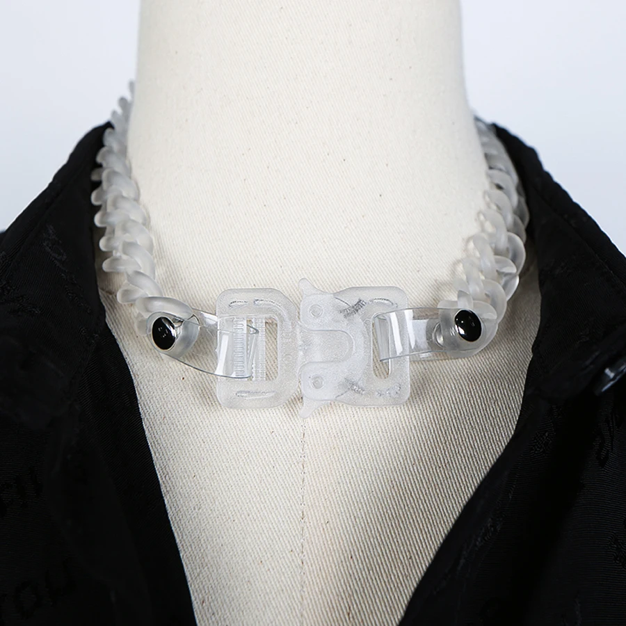 1017 ALYX 9SM Transparent Bracelets Men Women Classic ALYX Chain Bracelet  High Quality Matte Transparent plastic Safety buckle - AliExpress Jewelry & 