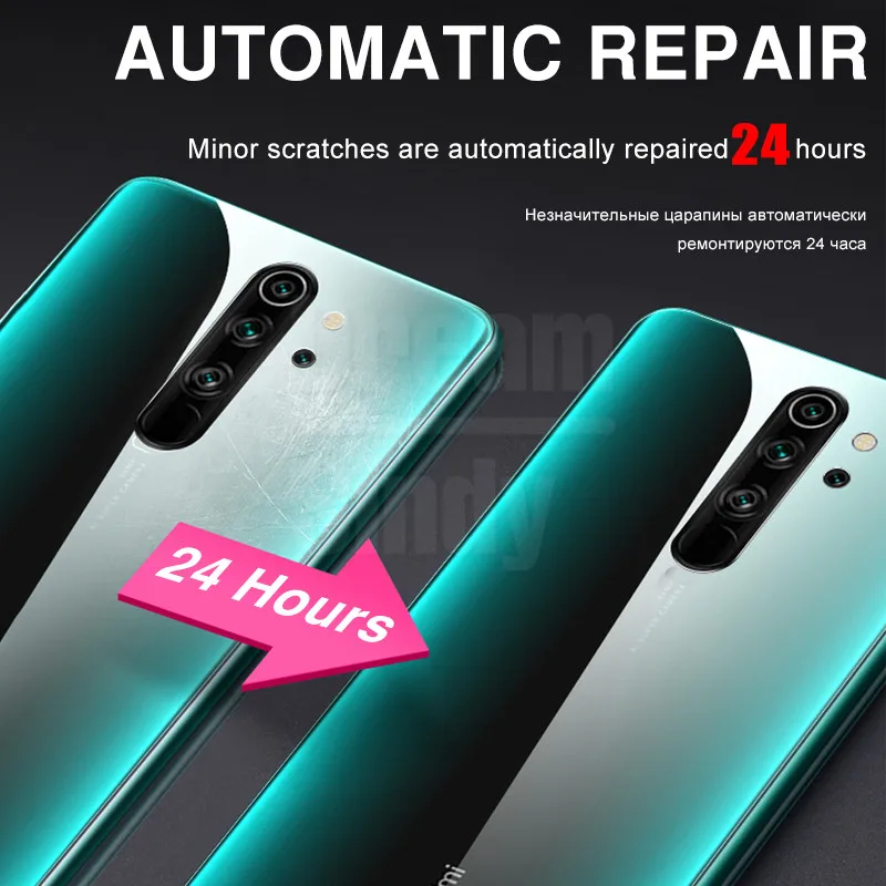 3-1 шт 100D задняя крышка мягкая Гидрогелевая пленка для Xiaomi Redmi K20 Note 8 Pro 7 4X полная защитная пленка задняя защитная пленка без стекла