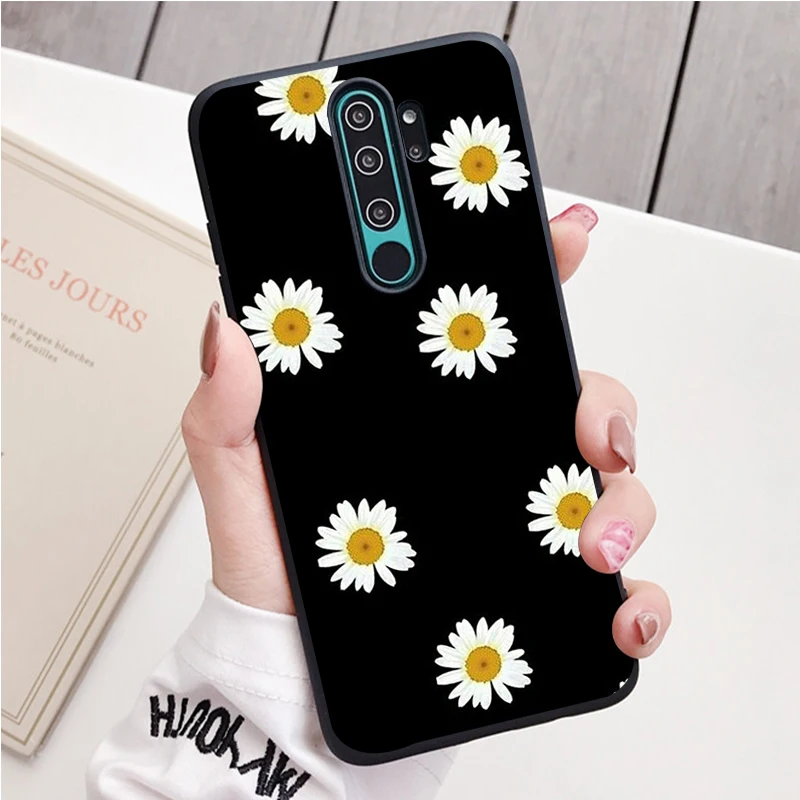 Hoa Cúc Silicone Ốp Lưng Điện Thoại Redmi Note 8 7 Pro S 8T Cho Redmi 9 7A Bao leather case for xiaomi Cases For Xiaomi