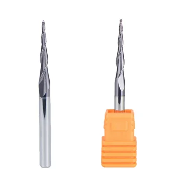 

R0.5-20.5-D4 CNC Tapered Ball Nose End Mill 4mm Shank 2-Flute For Carving Tools
