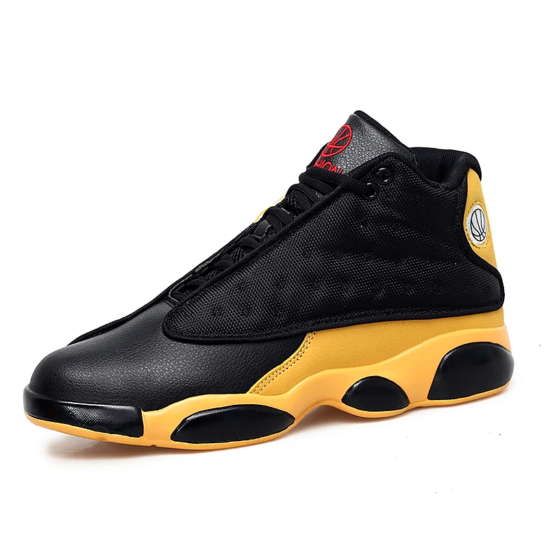 Authentic Leather Basketball Men High Top Slow shock Sneakers Male Training Non-slip athletics Breathable Jordan Basket Shoes