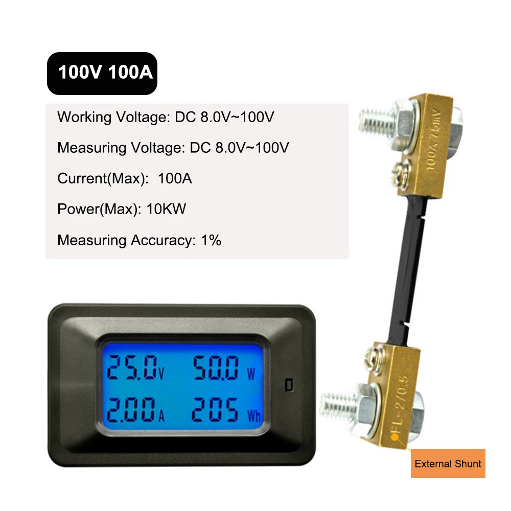 AC 80~ 260V 20/50/100A Цифровой вольтметр Мощность индикатор точной цифровой амперметр ватт энергии Напряжение ток Мощность монитор тестер