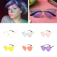 Женские сексуальные ретро в форме кошачьих глаз солнцезащитные очки Женская винтажная металлическая оправа солнцезащитные очки для женщин UV400 красочные морские отражающие солнцезащитные очки