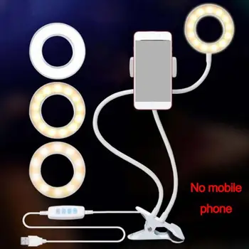 

Photo Studio Selfie LED Ring Light with Cell Phone Mobile Holder For Youtube Live Stream Makeup Camera Lamp For iPhone Android