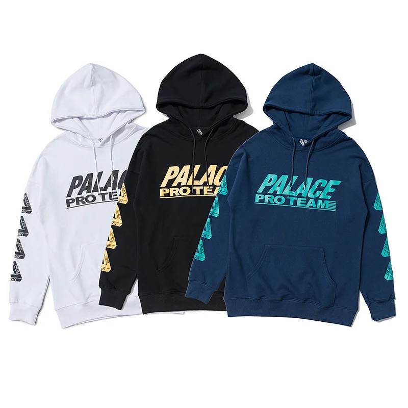 

2019 New Style Collusion Set Square English Lettered Logo Printed Pullover Sweater Teenager Hot Selling Hoodie