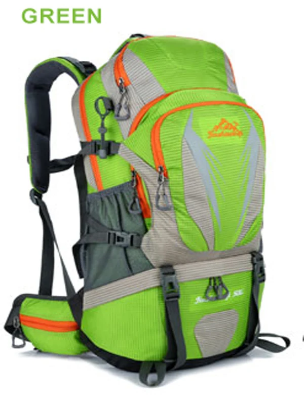 50L mochila туристический рюкзак мочила для похода туризма рюкзаки путешествия Горный рюкзак Водонепроницаемый треккинг Кемпинг туристический b - Цвет: Зеленый цвет