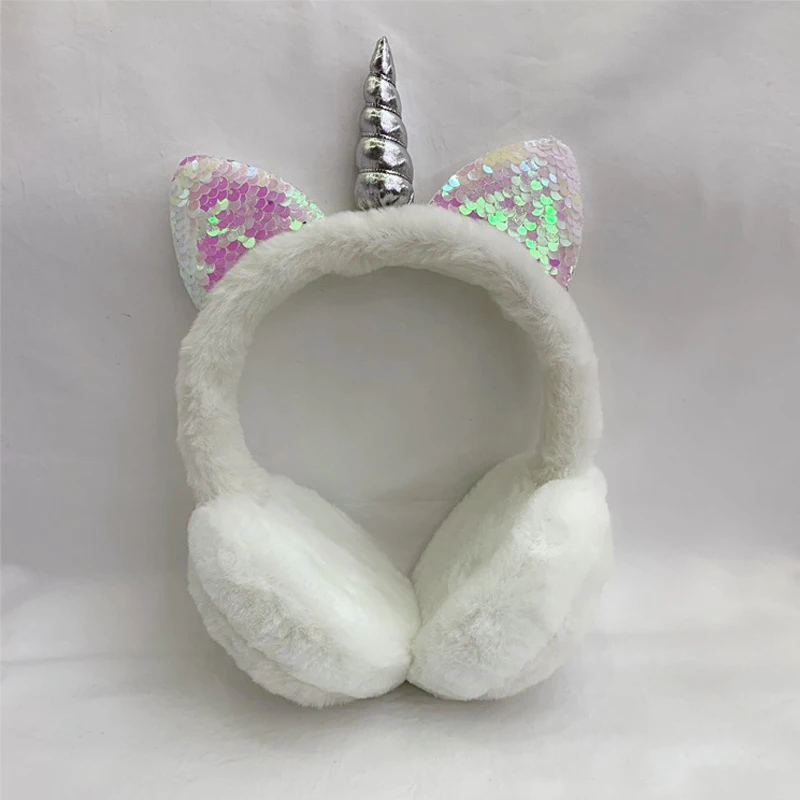 JINSERTA Kids Unicorns Headphones 3 5mm Wired Headphone Warm Music Earphone For Mobile Phone PC Tablet Plush Headset for Adults