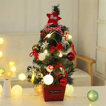 

Table Christmas Tree LED Nightlight Decoration String Light Pine Tree Mini Xmas Tree Set Christmas Decoration New Year Gift 50cm