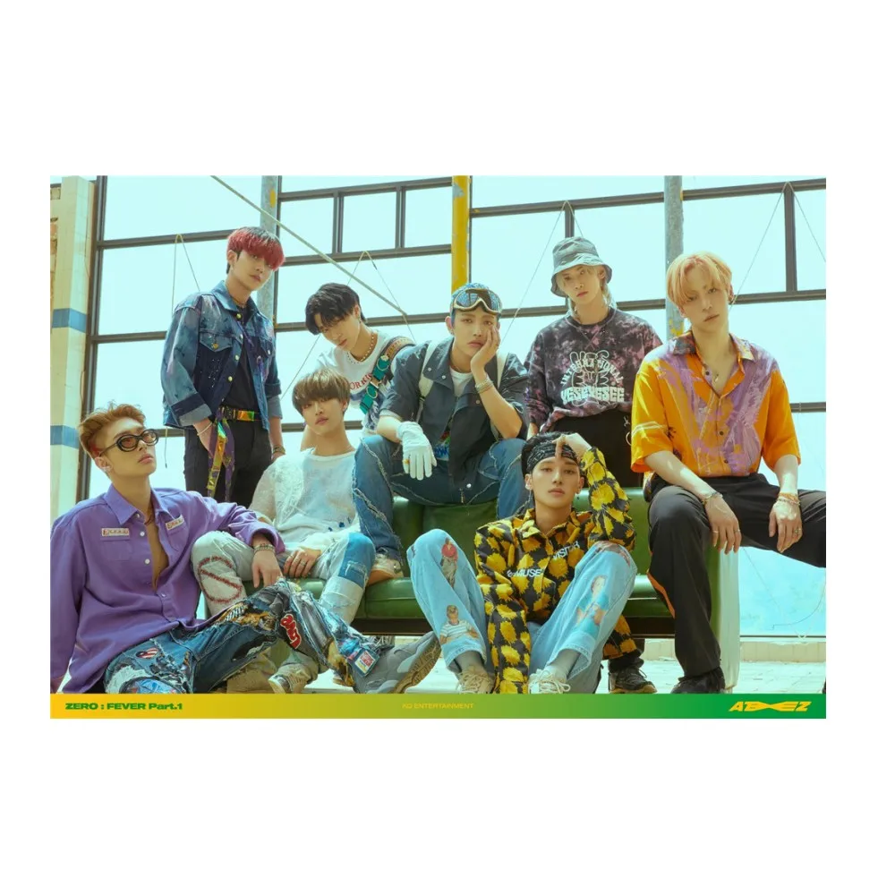 K-POP альбом группы Ateez THANXX ZERO FEVER Part.1 настенные принты плакаты с белым покрытием