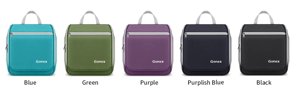 Gonex висячая сумка для туалетных принадлежностей, водонепроницаемый органайзер для путешествий, цилиндрическая сумка для макияжа и туалетных принадлежностей со встроенным крючком, косметички