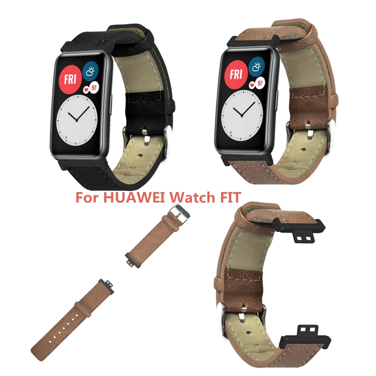 Smart Accessories Leather Wrist Band Strap Belt Bracelet For For-huawei Watch Fit Wristband Special Offer Free Shipping | Электроника