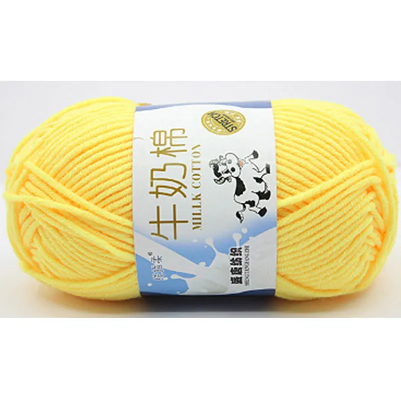 Soft Bamboo Baby Yarn for Crochet, Knitting, Milk Cotton Yarn, Thick Yarn,  katoen garen lanas para tejer