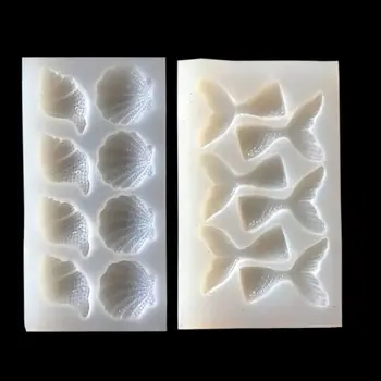 

Handmade Beauty Fish Tail Conch Shell Resin Pendant Mold Resin Casting UV Epoxy Resin Mold Jewerly Making Tools