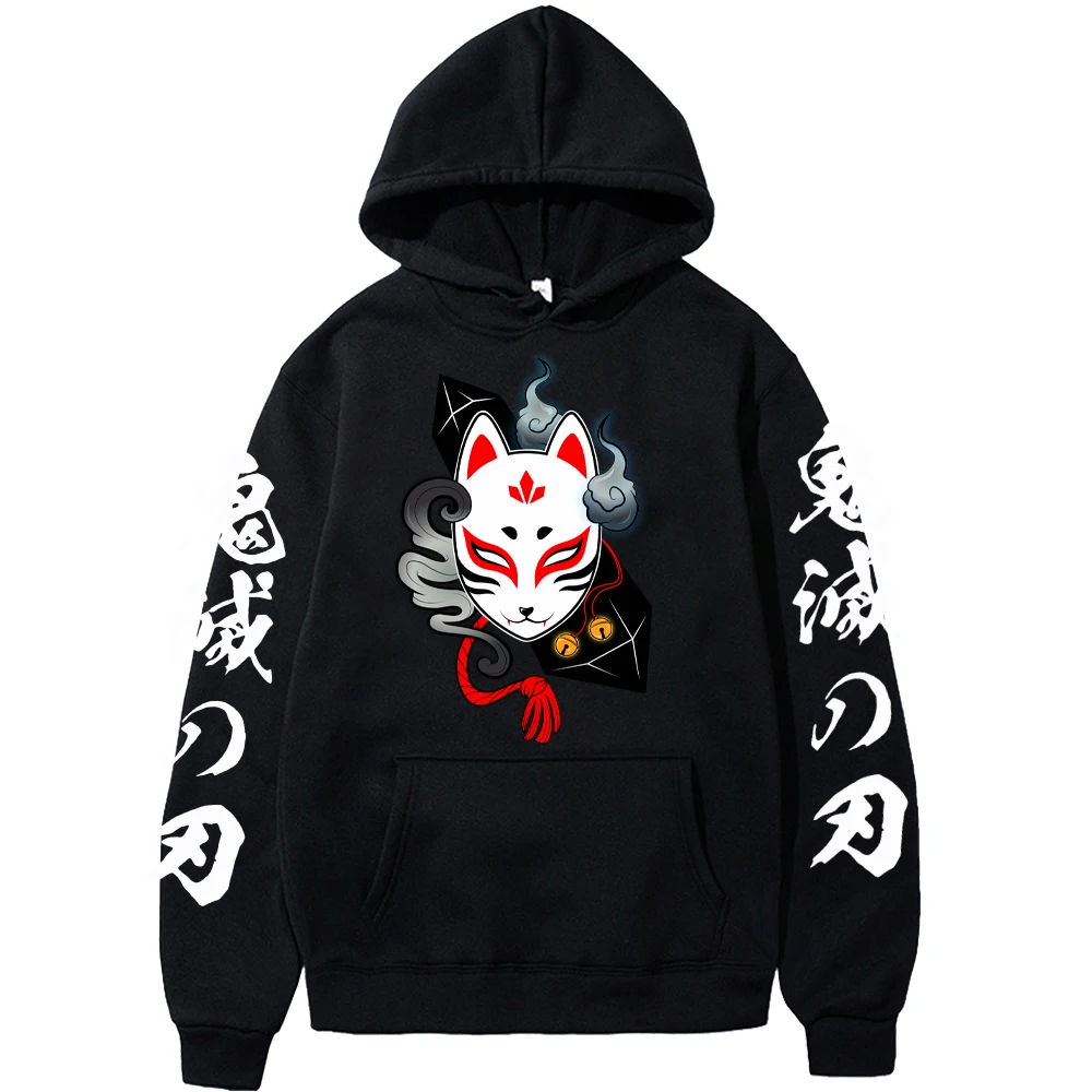 Anime Demon Slayer Hoodie Men and Women Print Pullovers Harajuku Sweatshirts Long Sleeve Loose Streetwear Hoodie Tops