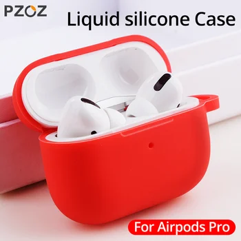 

PZOZ Bluetooth Earphone Soft Silicone Cover for Apple airpod s pro case Silicone Anti-fall Protective case bag Anti-lost cover