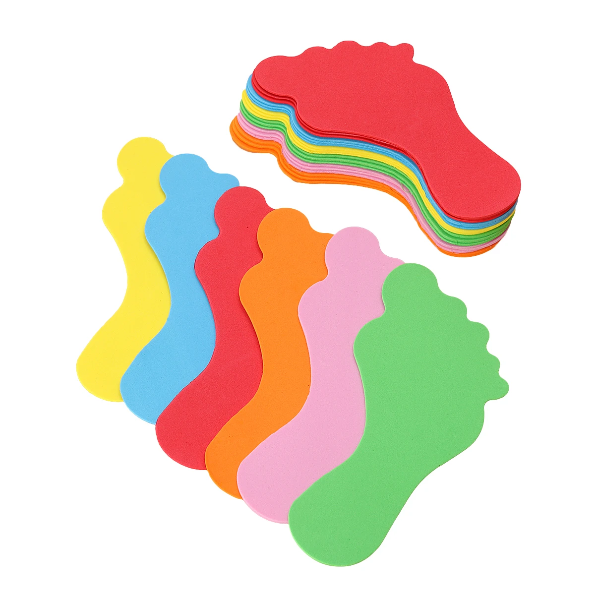 24PC-Colorful-Small-Feet-Shape-Foam-Stickers-Removable-Wall-Decal-for ...