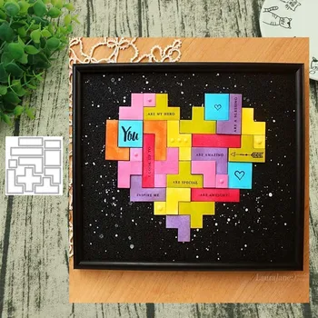 

Metal Cutting dies Tetris die cut Scrapbooking Paper Craft Handmade Card Punch Art Cutter Decorative Stencil