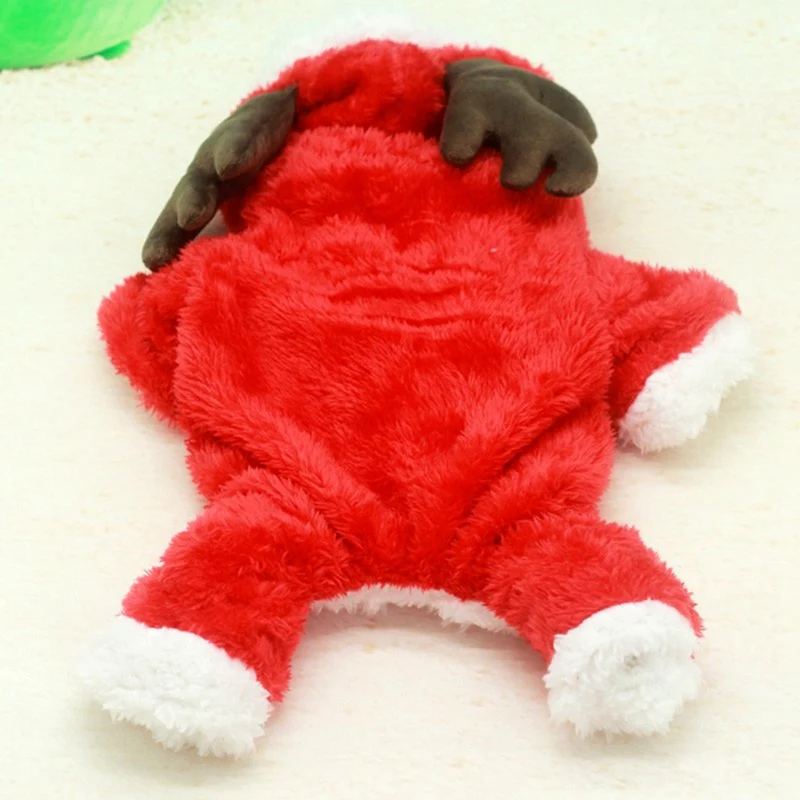 Рождественская Одежда для собак милый дизайн лося комбинезон маленькие собаки Костюм северного оленя для Мопс Чихуахуа домашний Йоркширский питомец кошка одежда куртка