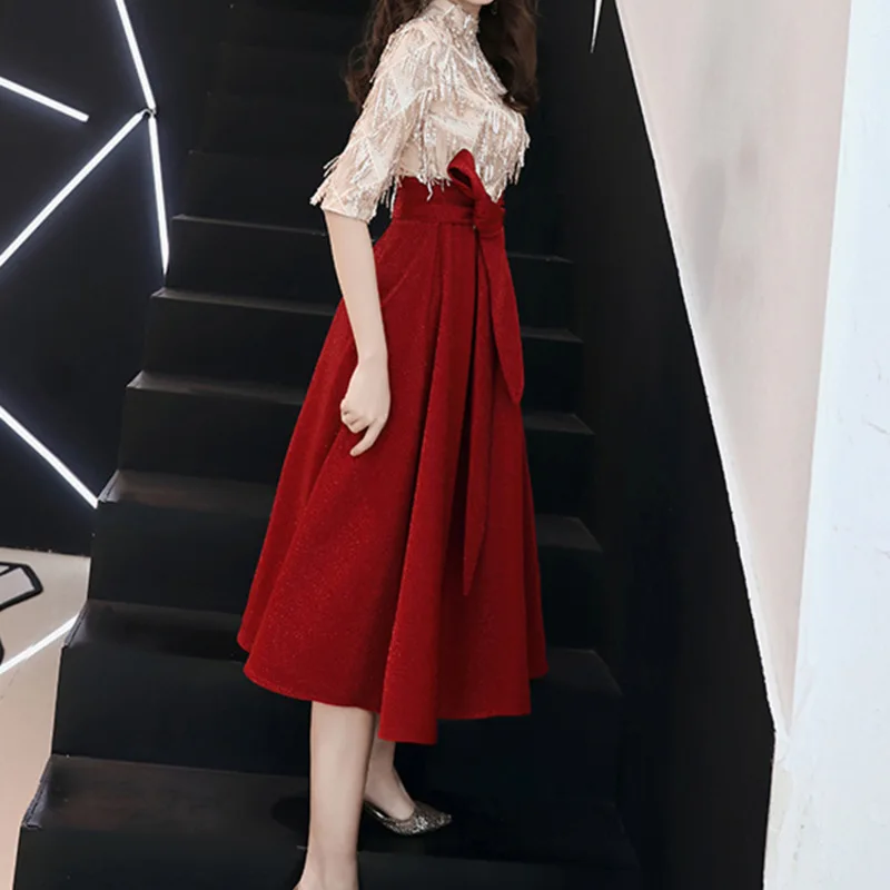 

2020 Gengli Evening Dress Female 2020 New Elegant Small High-end Annual Meeting Dinner Party Temperament Toast Bride Autumn