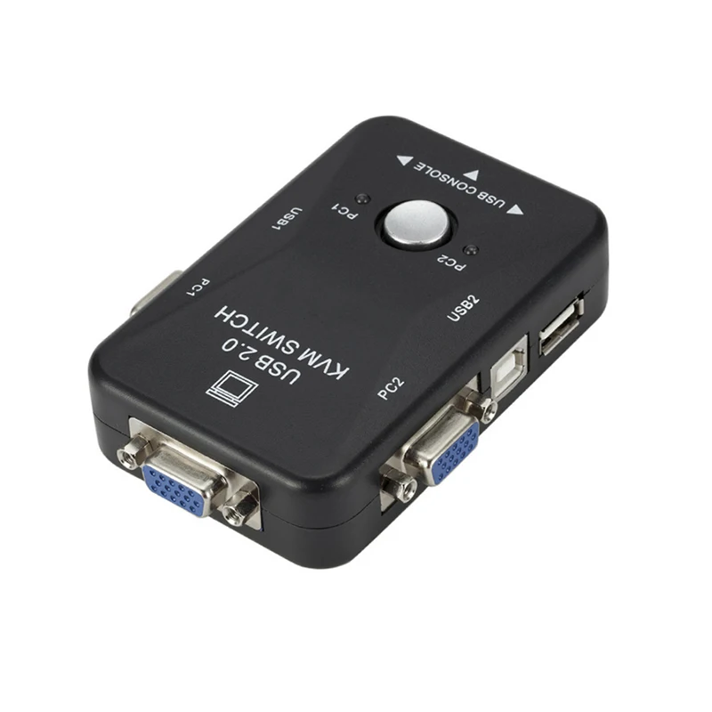 USB KVM переключатель 2 порта VGA SVGA Box 0 клавиатура 1920*1440 разветвитель|Компьютерные