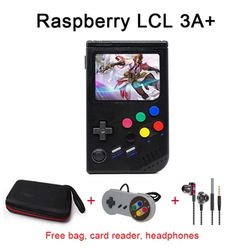 

2020NEW Porable LCL-Pi Boy Video Game Console Raspberry Pi 3A+ 3.2Inch Screen Retro Handheld Game Player Support HDMI AV Output