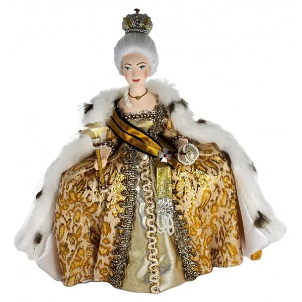 Porcelain art doll Empress Catherine II The Great 18 century Russia Handmade souvenir |