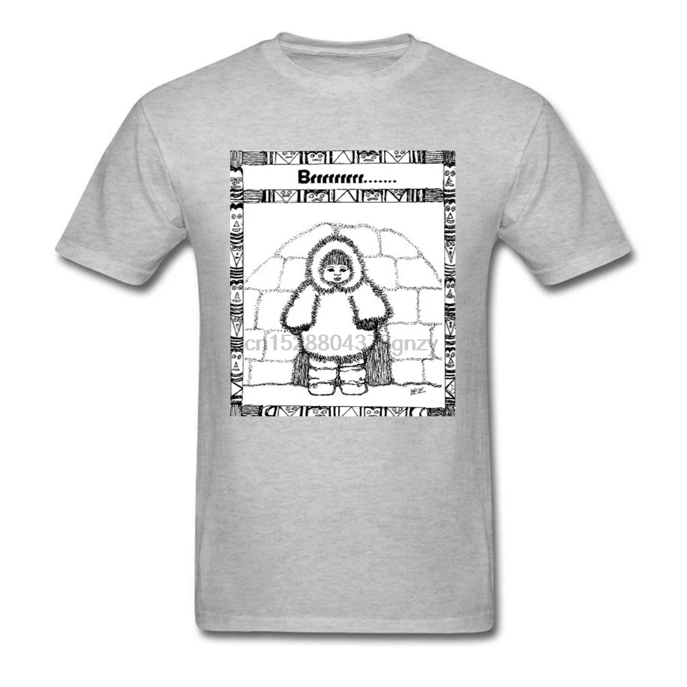 Brrrrrrr Eskimo Kids Забавные мужские футболки с принтом для рисования летние хлопковые