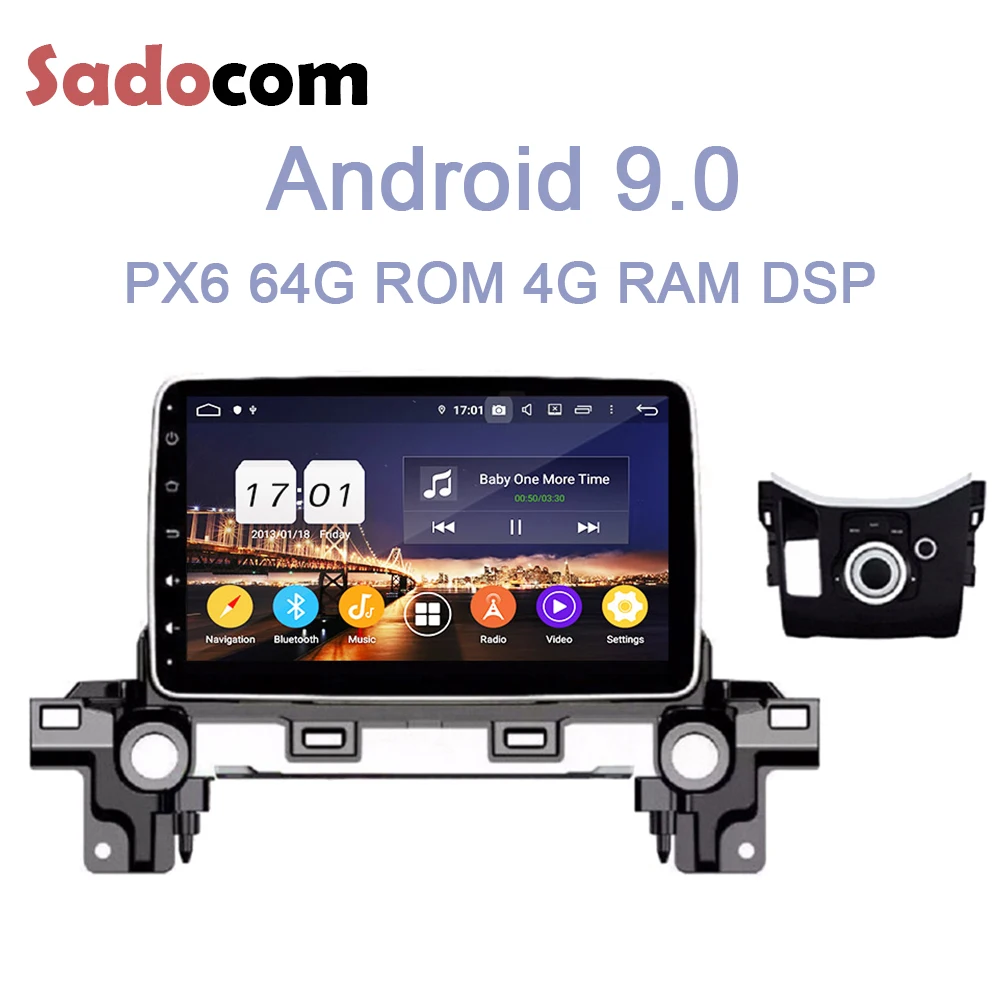 " DSP 2 Din Android 9,0 8 Core 4 Гб+ 64 ГБ Автомобильный dvd-плеер gps карта RDS автомобильное радио Wi-Fi Bluetooth 4,2 для Mazda ATENZA CX-5 CX5