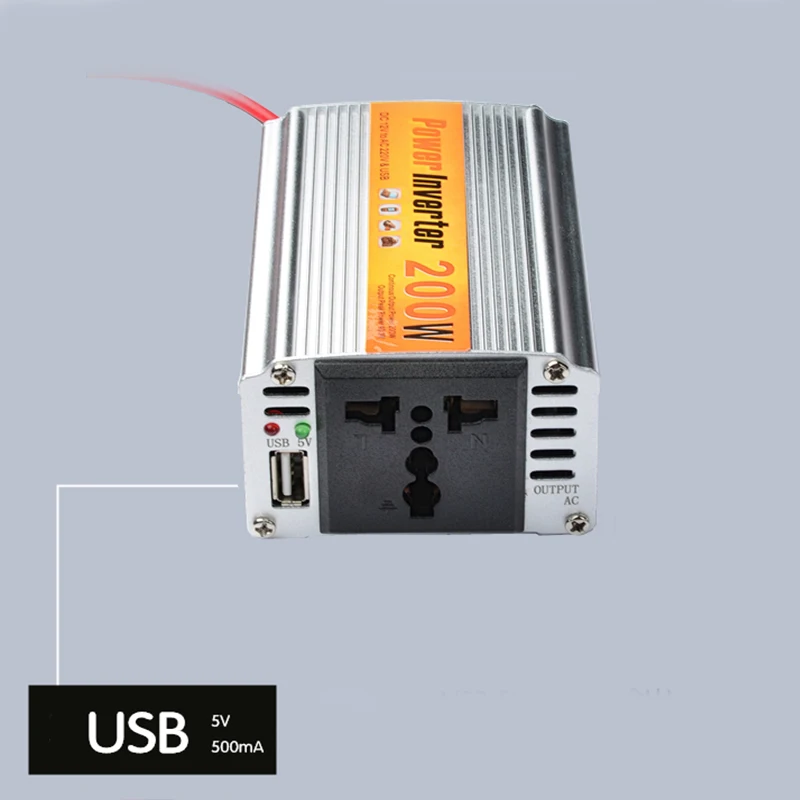 Modified sine wave inverter 200W car power inverter dc 12v to ac 220v auto converter adapter with usb charger adapter