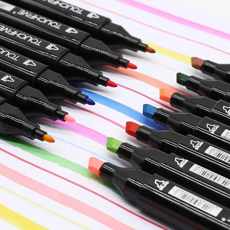 Vibrant Brush Pen - Dual-Head Alcohol-Based Art Marker