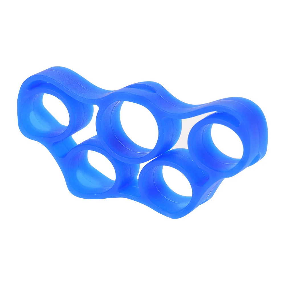 

Elastic Silicone Finger Puller Finger Strength Tension Trainer Exercise Tool Practicing Guitars Ukulele Piano Five Colors Random
