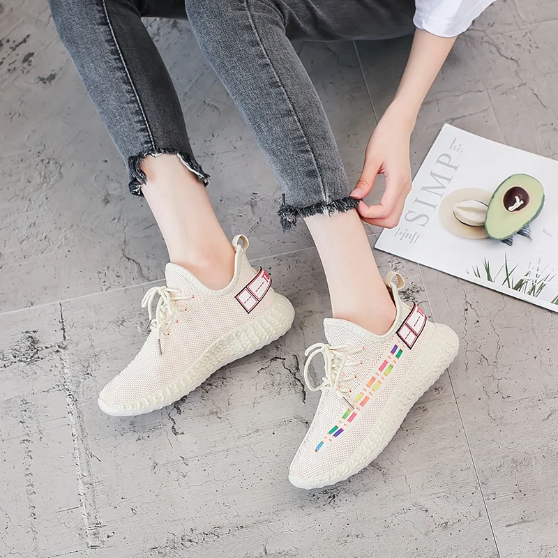 

New Designer Sneakers Women Platform Sneakers Casual Shoes Women 2019 Fashion Flying Women Sneakers Luxury Basket Femme F11
