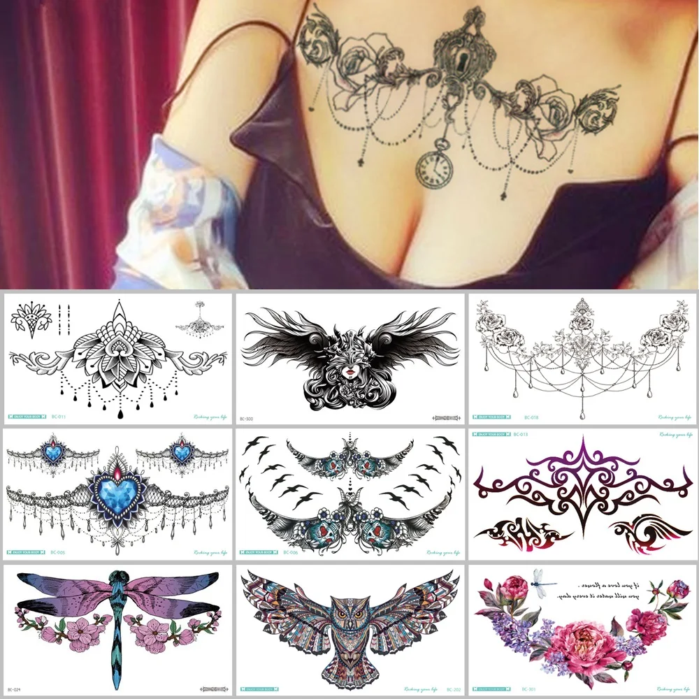 大人のための一時的な入れ墨 セクシーなマンダラステッカー 大きいサイズ 花 トーテム 防水 ボディーアート 38種類 Aliexpress 美容 健康