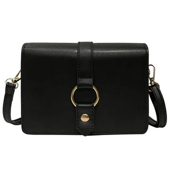

2020 new messenger bag simple texture net red small black bag Shoulder bag leather Handbags for Women's Small Female handbags