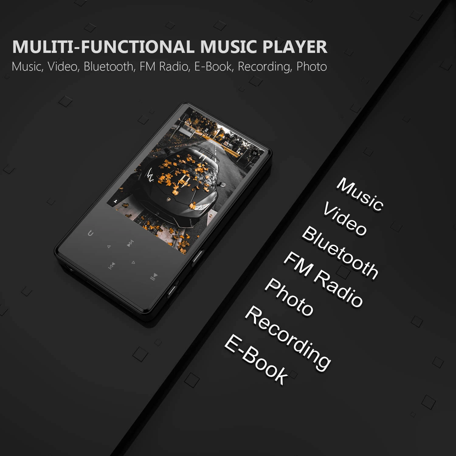 Bluetooth MP3 Player Video Ultra-thin Touch Screen