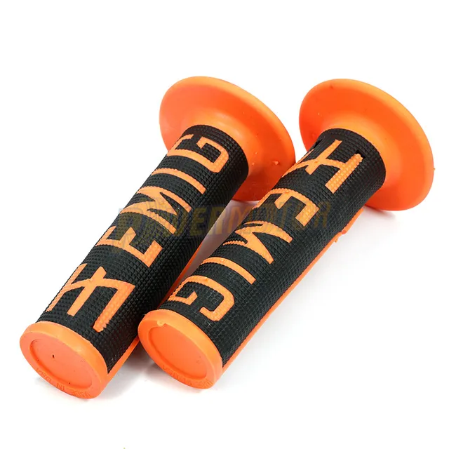 2019 New Hot Selling Handle MX Grip EMIG Grip FOR To KLX CRF Motorcycle Dirt Pit Bike Rubber Handlebar Twist Grip For GEL GP Black-Orange