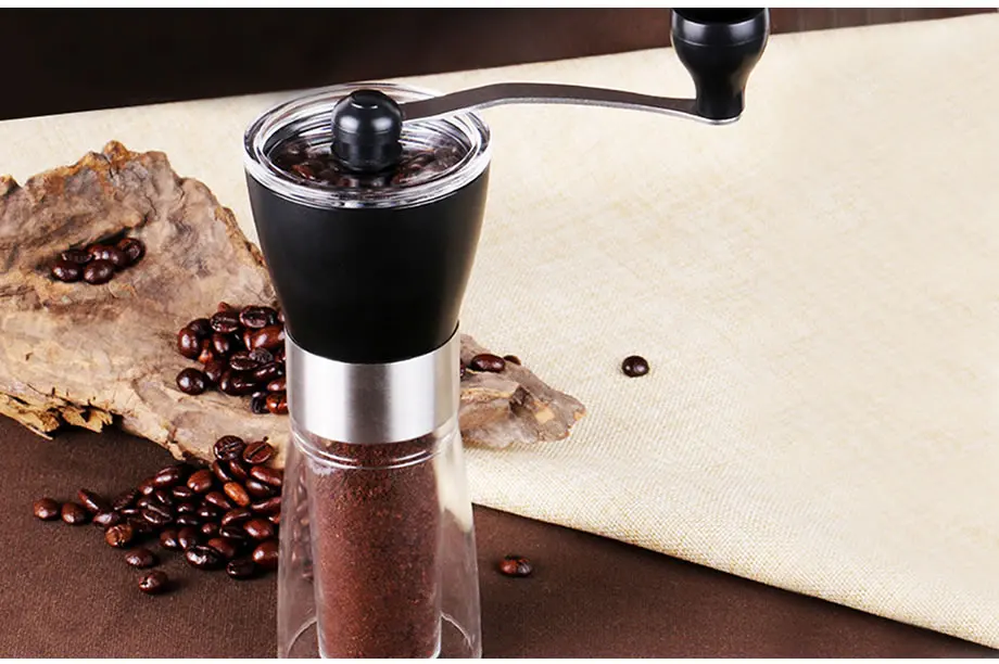 OBR Manual Coffee Grinder Mini Kitchen Salt Pepper Grinder Portable Hand Coffee Spice Coffee Bean Grinder Machine Burr Mill