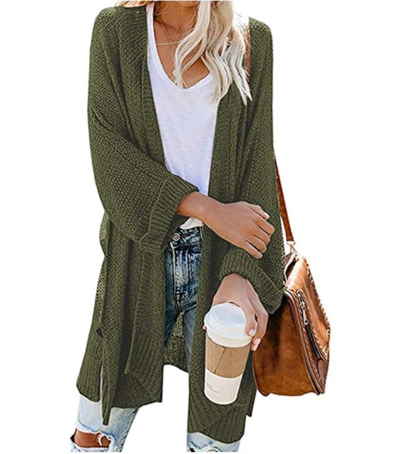Cardigan Women's Sweaters 2019 Casual Loose Knitted Long Sleeve Winter Women Clothes Tops Ladies Outwear Women Long Cardigan (13)