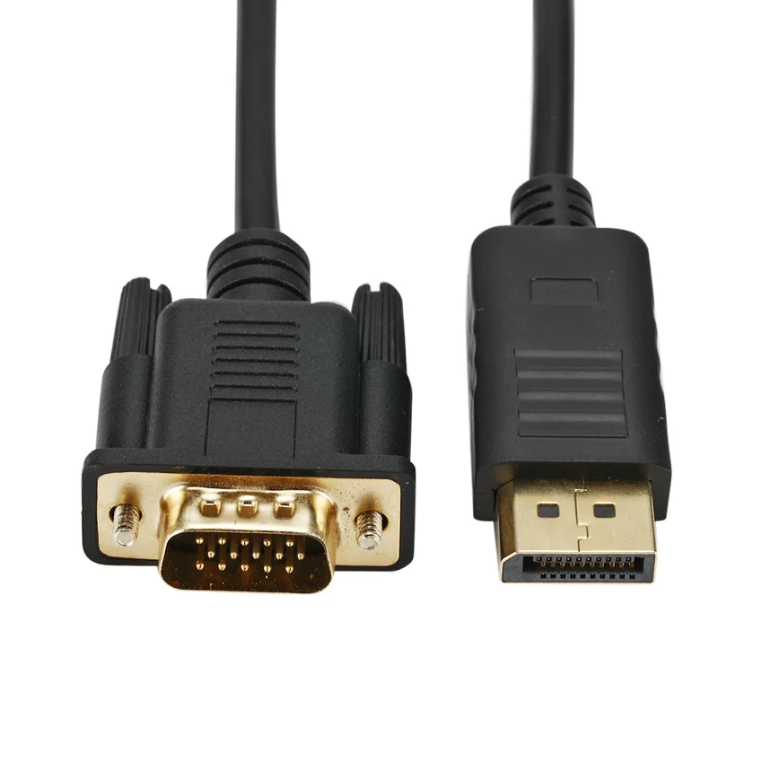 Grwibeou-Cable macho a macho DisplayPort, adaptador de conexión VGA para HDTV, PC, proyector portátil, DP a VGA, 1080P, 1,8 m