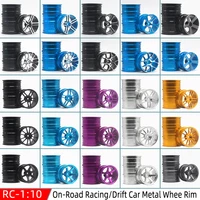 4 stuks 1 Set Aluminium Metalen Whee Velg Fit HPI HSP RC model 1:10 On-Road Racing Auto voor HSP94123/94122/94103 D4/D3/CS
