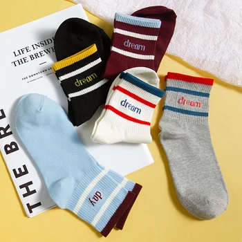 

Women Cotton Funny Socks Harajuku Socken Fashion Kawaii Owl Cute Anti-skid Sock Female Autumn Winter Striped Keep Warm Sox #F