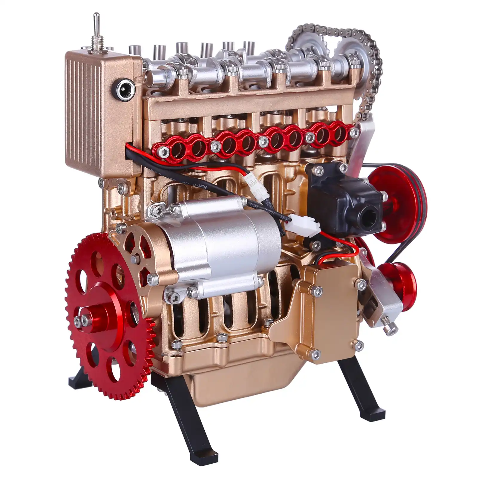 Engine assembly. 4 cylinder full metal car engine assembly. build engine. engine building.