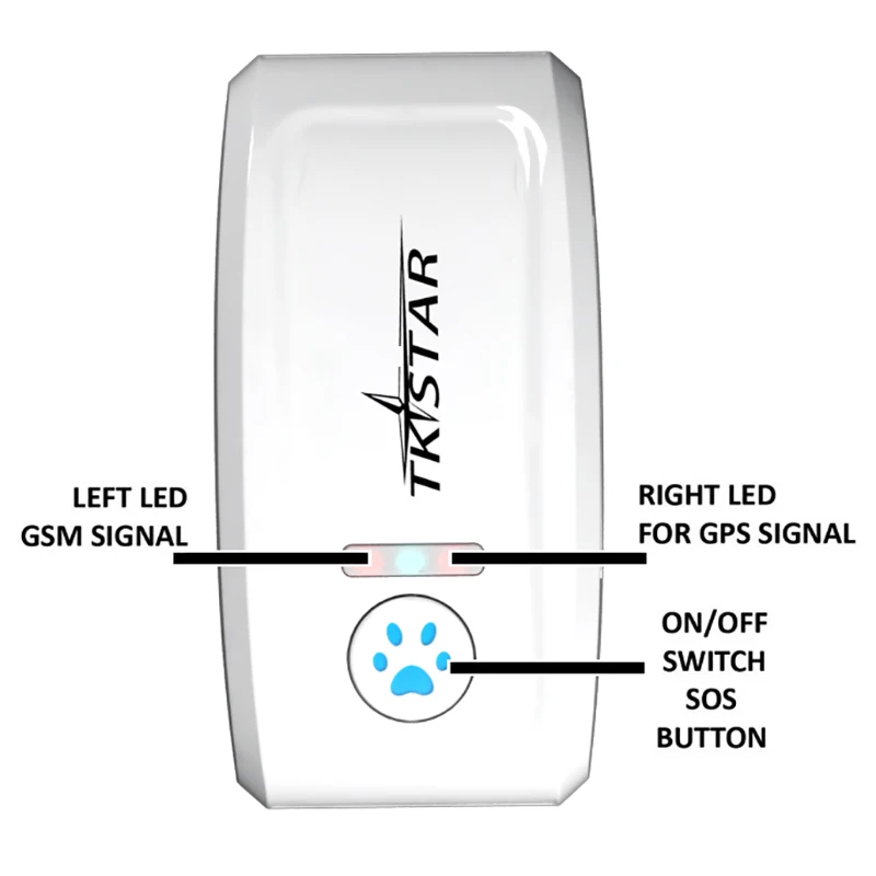 100% Original tkstar TK909 Pet GPS GSM GPRS Tracker Locator GPS Tracking Device with Collar for Dog Cat Free Web APP tracking gps tracking device GPS Trackers