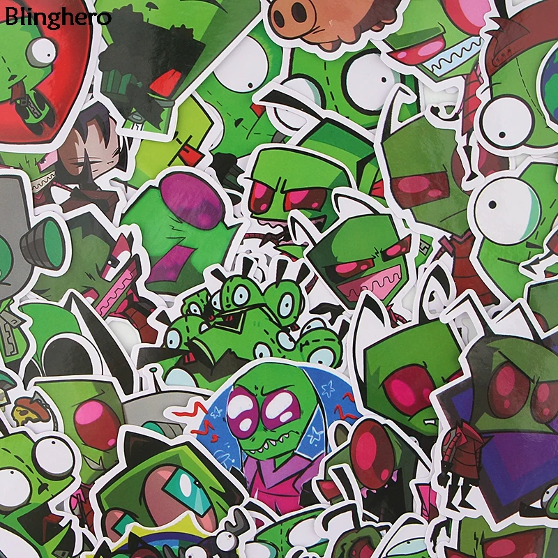 

Blinghero Invader ZIM 38Pcs/set Funny Stickers Scrapbooking Stickers Luggage Stickers Decal Computer Accessories BH0085