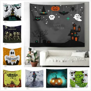 

2020 new halloween tapestry home decor wall hanging halloween ghost moon bat tapestry horror wall blanket