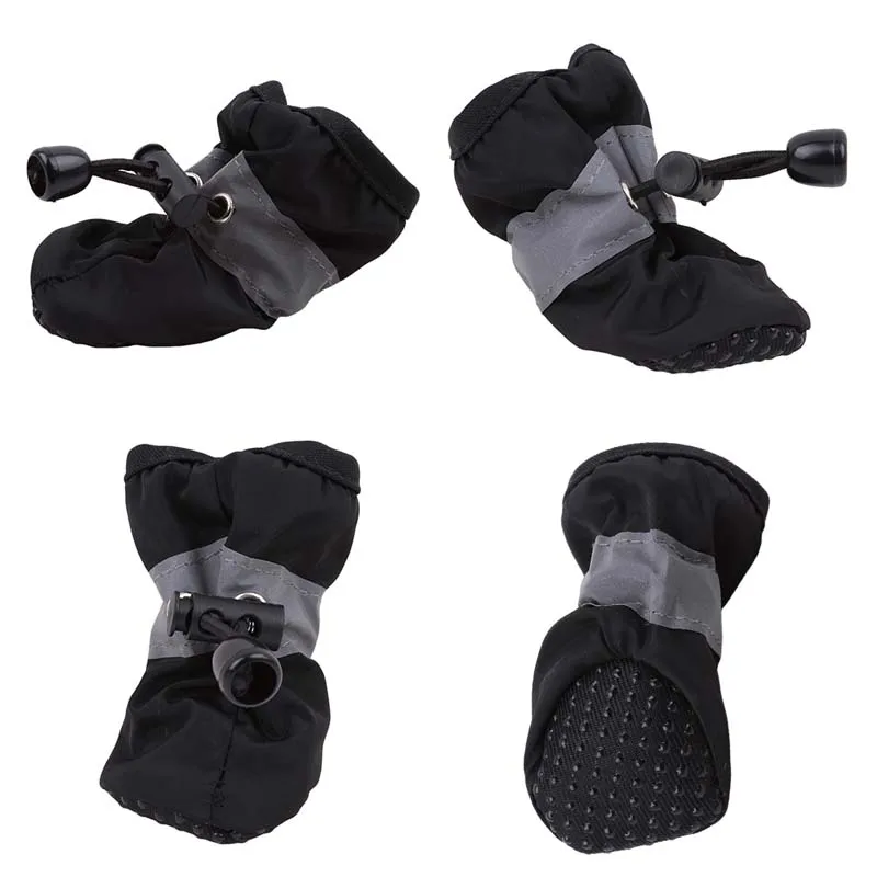 Nuevos 4 Uds zapatos impermeables para perros bota de nieve antideslizante para la lluvia gruesa cálida para gatos pequeños perros cachorros calcetines de perro botines