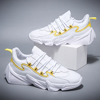 

Hemmyi 2019 New Men's Sneakers Comfortable Men Shoes PU Breathable Leather Shoes Casual Big Size 39-46 Support Dropshipping